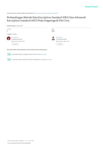 Perbandingan Metode Data Encryption Standard (DES) Dan Advanced ...