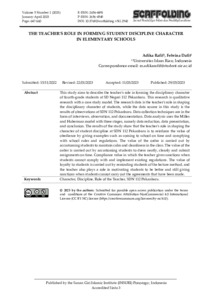 The Teacher's Role in Forming Student Discipline Character in ...